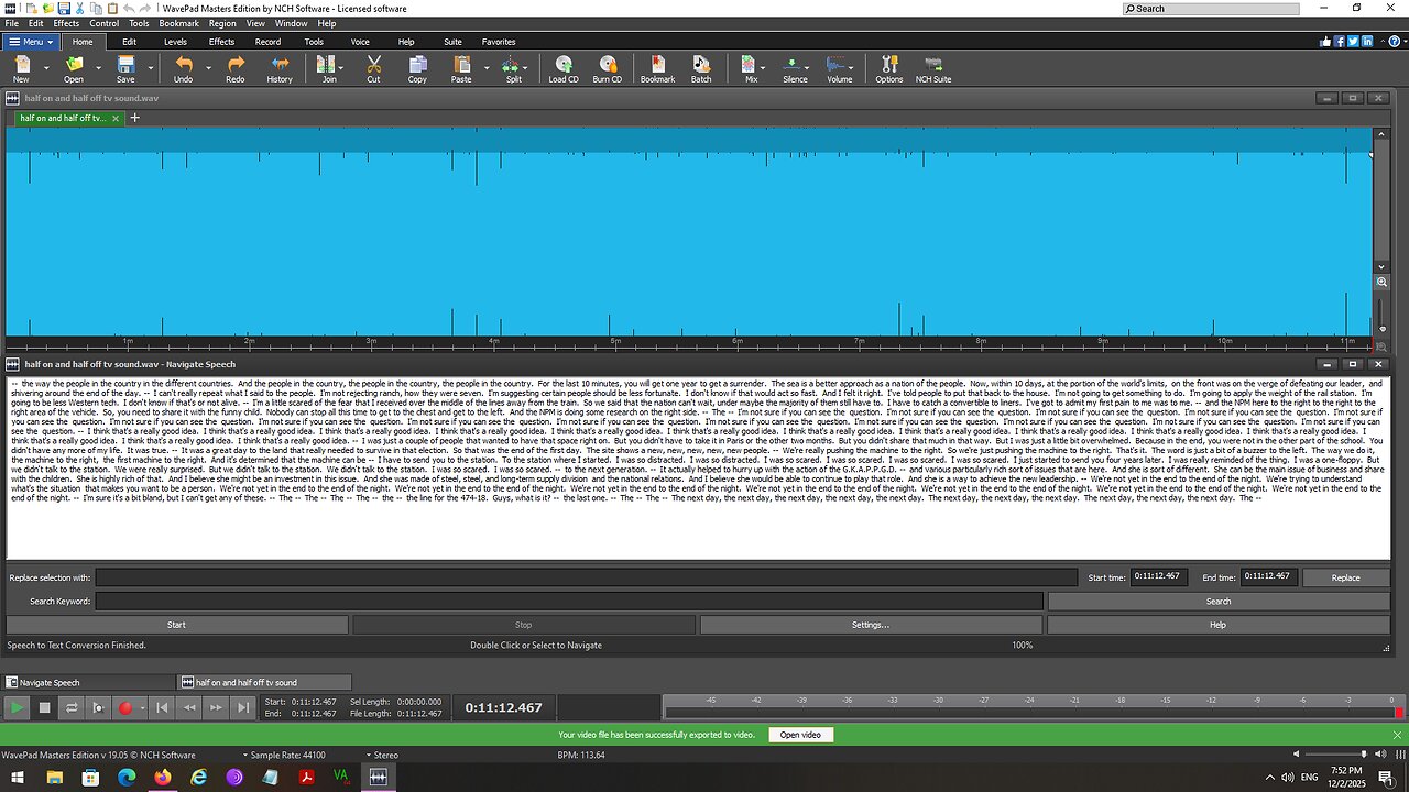 Half on half off TV sound