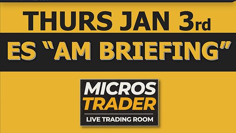 ES MES Futures Trading: Key Levels, Tips, Technical Analysis. Thursday "AM Briefing"