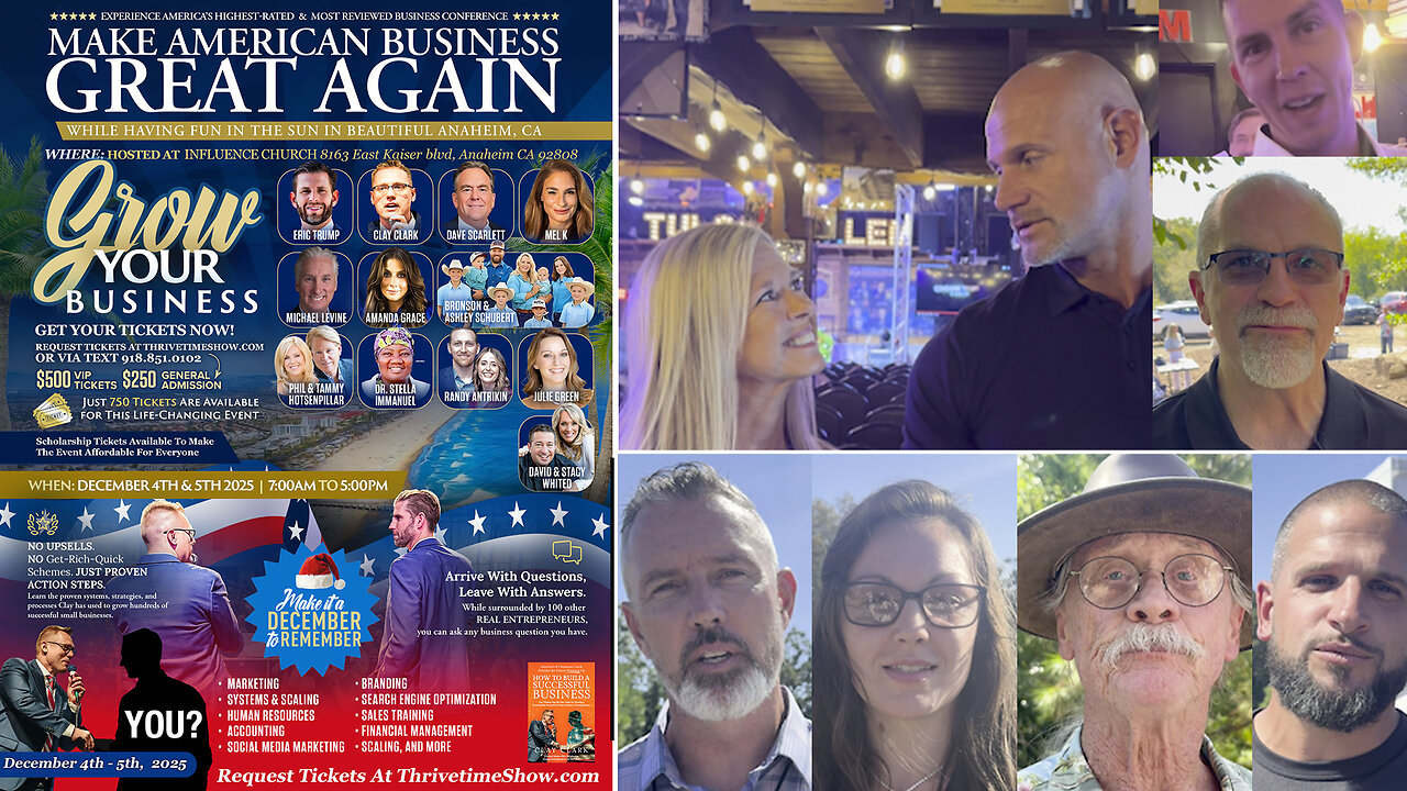 Clay Clark Reviews | "I Love Clay He Is Hilarious. He Makes It Real Practical. Traction Gaining Action Items...I'm Serious. I Highly Recommend It." + Join Eric Trump At Clay Clark's Dec. 4-5 ThrivetimeShow.com Business Conference