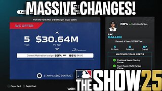 Major Changes To Free Agency In Franchise Mode In MLB The Show 25!