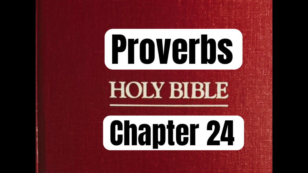 Proverbs Chapter 24--Bible Chapter Reading