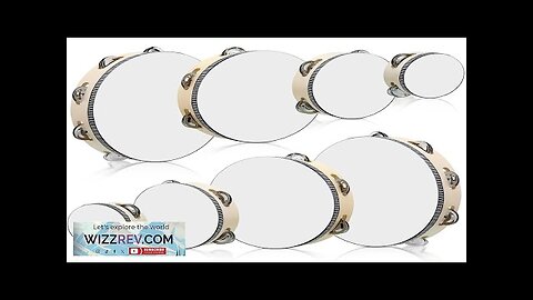 1Pc Wooden Tambourine 4/6/8/10-Inch Beige Rim with Metal Jingles Musical Educational Review