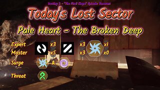 Destiny 2: 1-12-25 The Broken Deep is the Lost Sector. Arc\Void Surge.