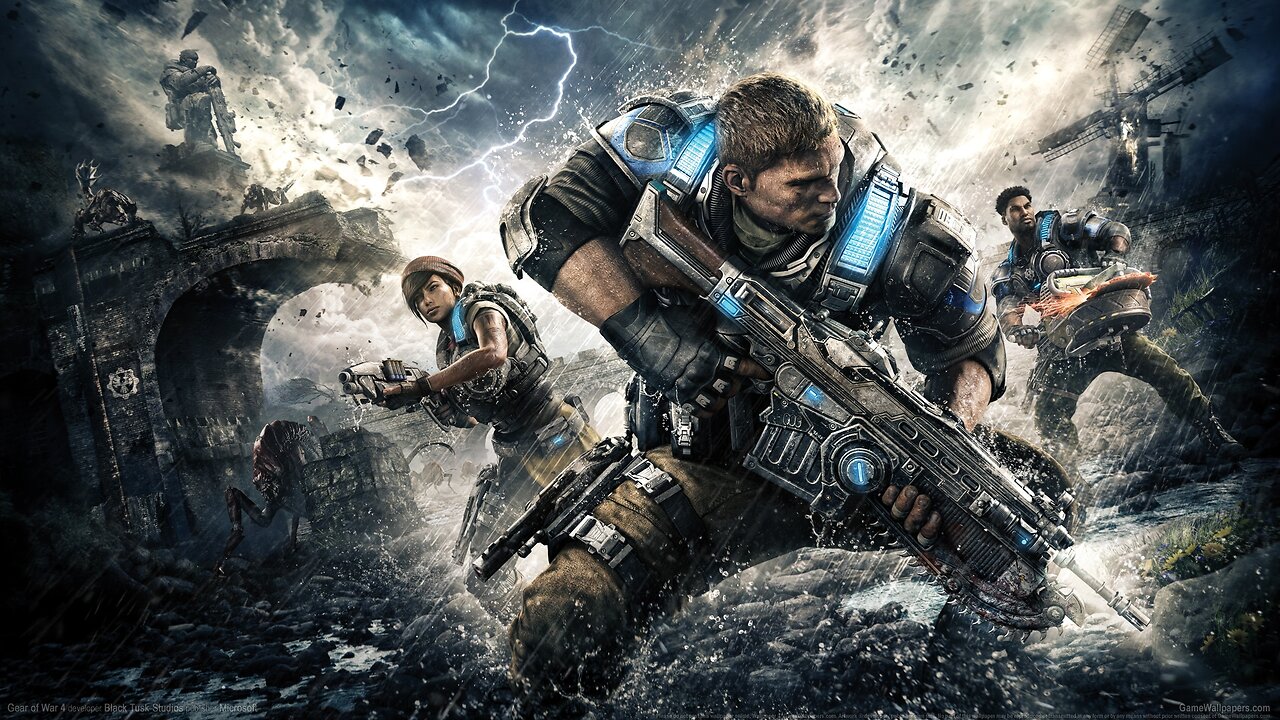 GEARS OF WAR 4 ACT 1 CHAPTER 1 ON ASUS G750JS LAPTOP USE MANY WEAPONS & GUNS 🔫 TO KILL THE LOCUST ⚙️