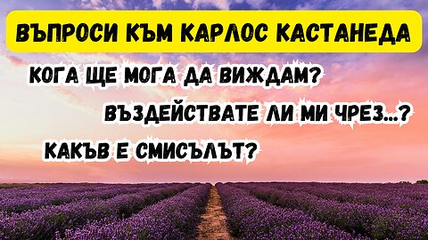 ВЪПРОСИ към КАСТАНЕДА - Кога ще мога да виждам; Какъв е смисълът; Въздействате ли ми чрез Тенсегрити