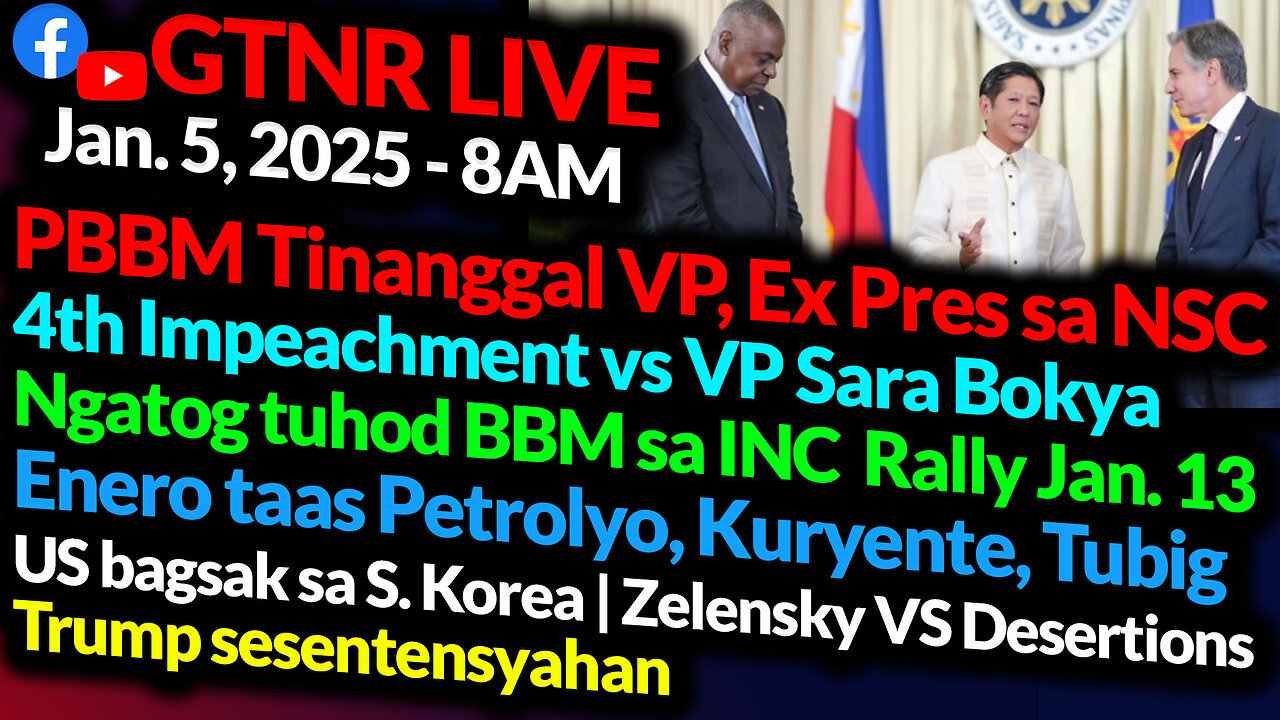 BBM Tinanggal VP, Ex Pres sa NSC | VP Impeachment vs INC Rally? | GTNR Ka Mentong and Ka Ado