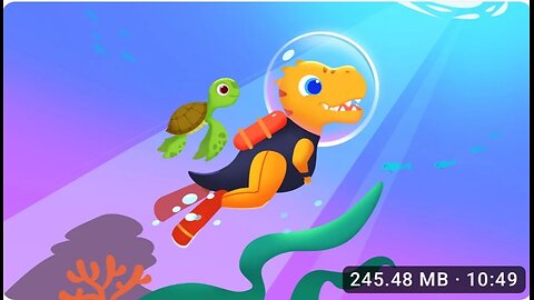 Dinosaur Aqua Adventure🐧 - Dino Fun Under the Sea ｜ Kids Learning ｜ Children Games |