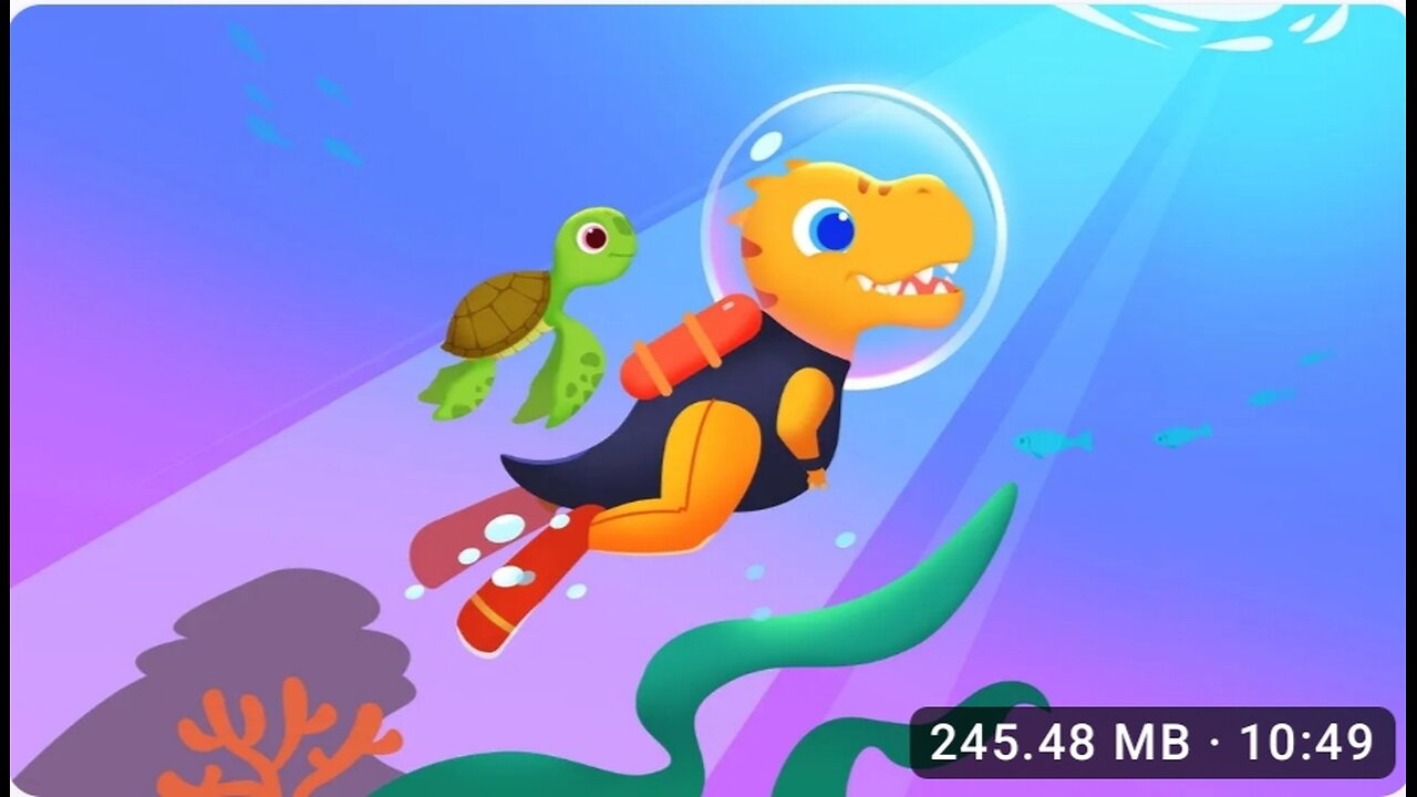 Dinosaur Aqua Adventure🐧 - Dino Fun Under the Sea | Kids Learning | Children Games |