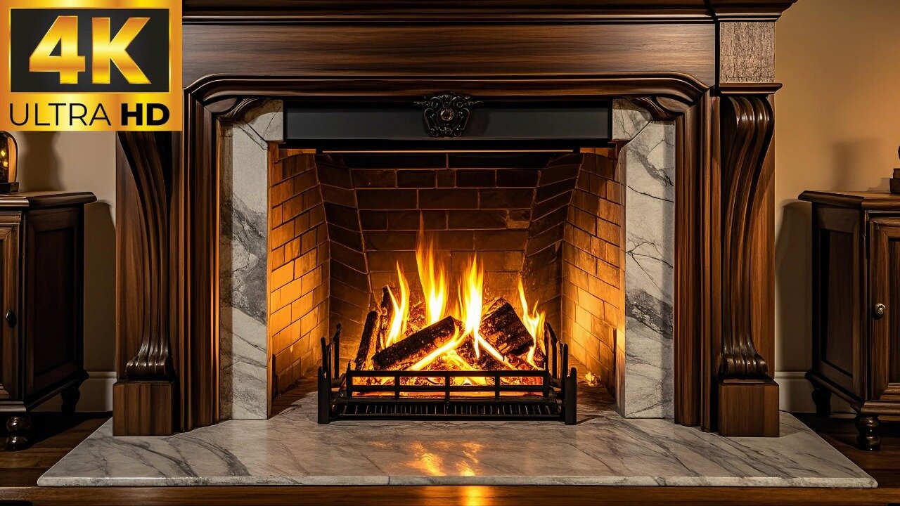 🔥 Cozy Fireplace 4K (LIVE 24/7). Fireplace with Crackling Fire Sounds