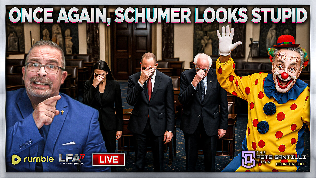 WHEN SCHUMER ASKED WHY BIDEN DIDN’T RELEASE EPSTEIN FILES, HE MADE A TOTAL FOOL OF HIMSELF | COUNTER COUP WITH PETE SANTILLI 11.17.25 5PM