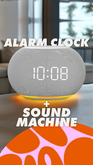 Auto-Dimmable Alarm Clock with Sound Machine