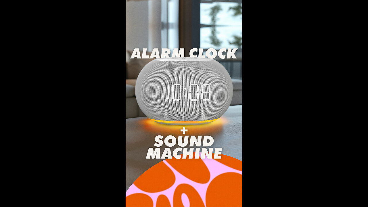 Auto-Dimmable Alarm Clock with Sound Machine