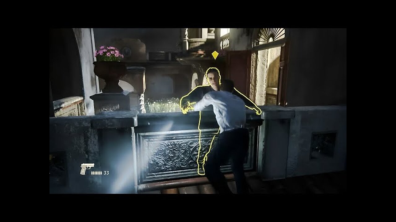 UnCharted 4 Stealth Hard Mode - Balcony PC Fight #gaming#uncharted4#gameplay