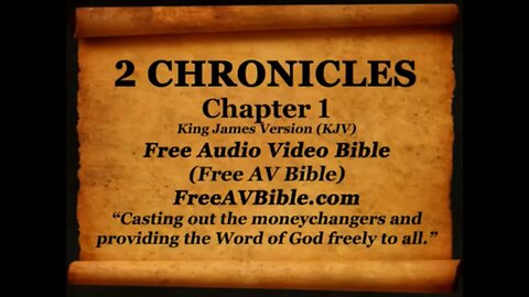 2 Chronicles KJV read along audio bible with piano worship music in the background