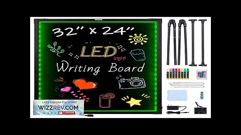 VEVOR LED Message Writing Board 32"x24" Illuminated Erasable Lighted Chalkboard Neon Review