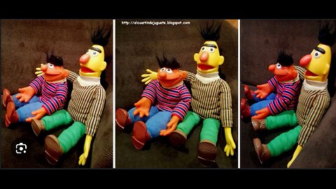 1970s sesame street bert and Ernie puppets