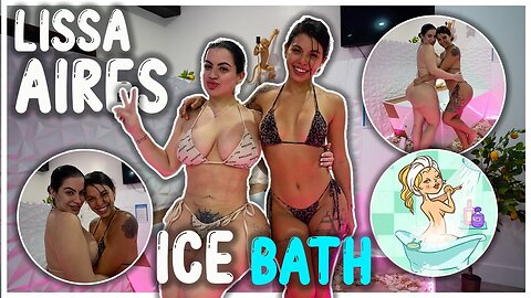 LISSA AIRES Curvy Busty PAWG Rides BIKINI ICE BATH Unexpected Twist!