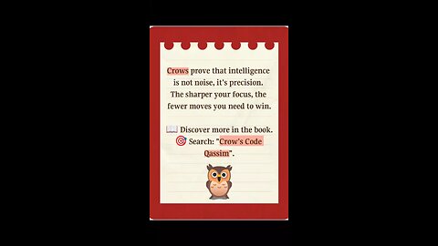 Intelligence Isn’t Noise 🖤 The Power of Precision | Crow’s Code Qassim