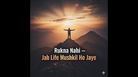 Rukna Nahi 💥 Jab Life Mushkil Ho — Real Motivation To Keep Going 🌅