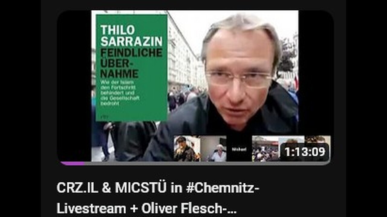 CRZ.IL & MICSTÜ in #Chemnitz & OliverFlesch-Mod. LiveStream Trauerzug1.9.2018DanielHillig-Mord