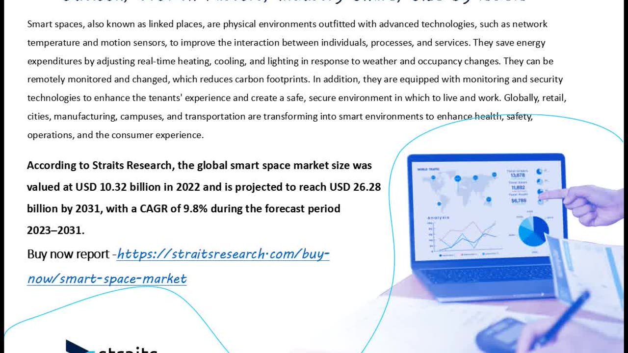 Smart Space Industry Forecast: USD 26.28 Billion by 2031 with 9.8% CAGR | Straits Research