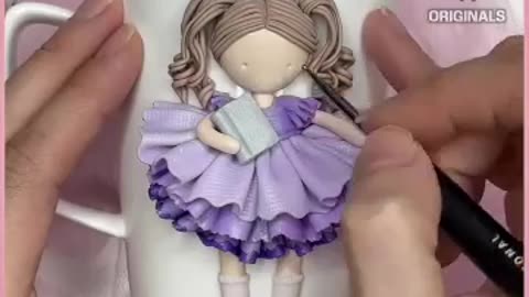 3D кукла на кружке