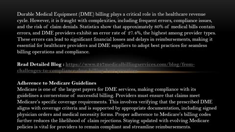 From Challenges to Compliance: DME Billing Best Practices