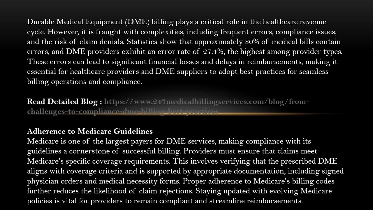 From Challenges to Compliance: DME Billing Best Practices
