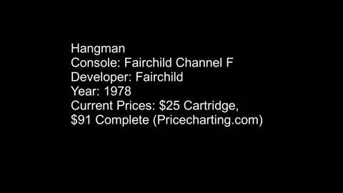 Hangman Review (Fairchild Channel F) (1978)