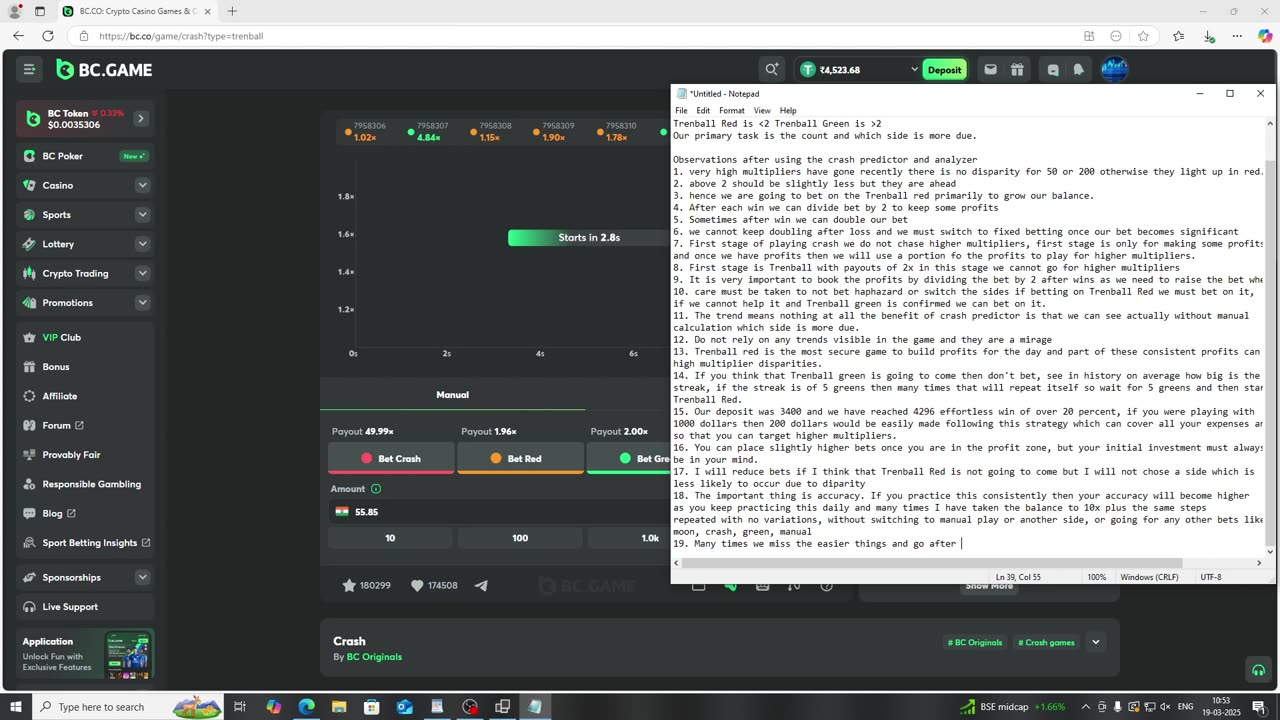 Using crash predictor for daily profits