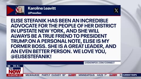 [2025-12-19] Elise Stefanik drops out of NY governor race, won't seek reelection to US House