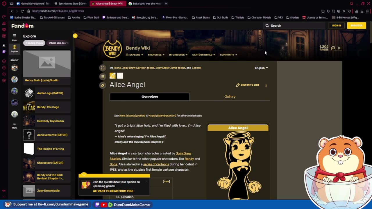 Spooky Stream: Ink Machines Make DumDum Bendy in Knees!