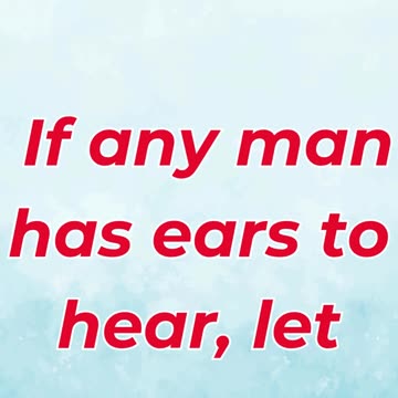 “Whoever Has Ears, Let Them Hear” MARK 4:23. #shortvideo #youtubeshorts #ytshorts #youtube #yt #reel