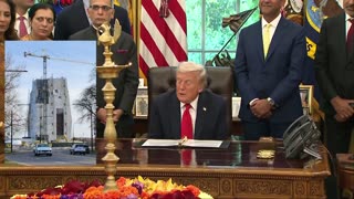REPORTER: They're building the Obama Presidential Library- PRESIDENT TRUMP: He needs HELP!