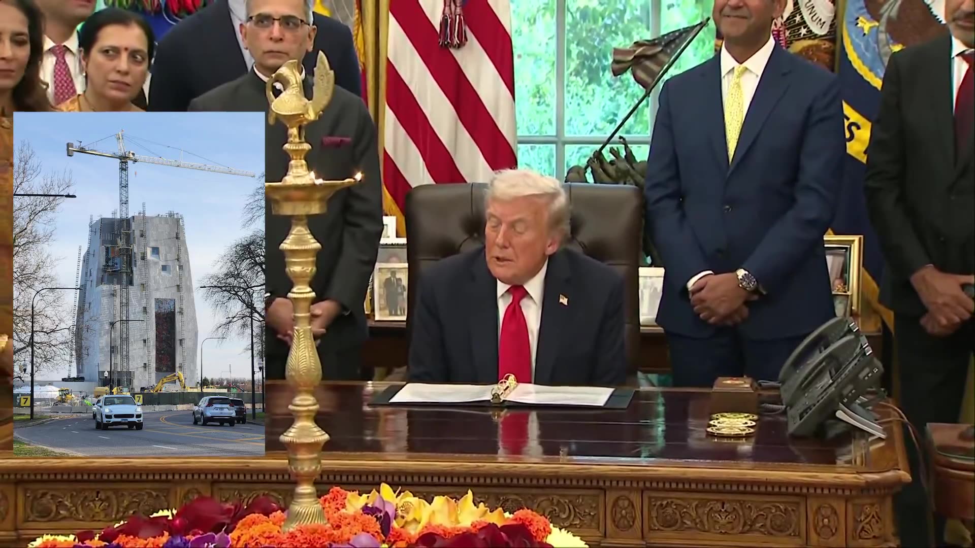 REPORTER: Theyre building the Obama Presidential Library- PRESIDENT TRUMP: He needs HELP!