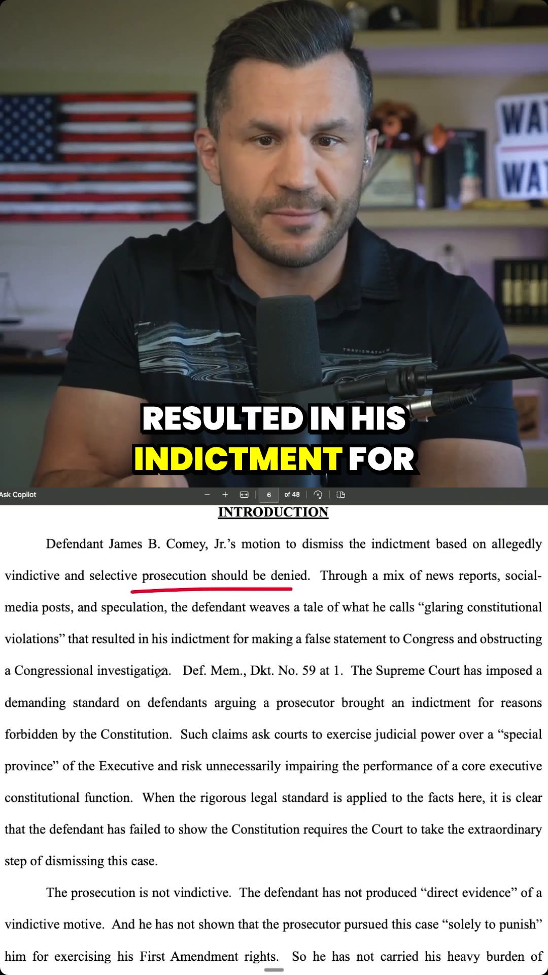 Comey’s Revenge Defense FALLS APART