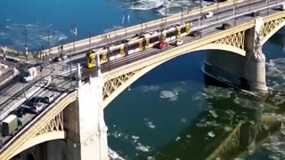 The last time the Danube River completely froze was in 1963.