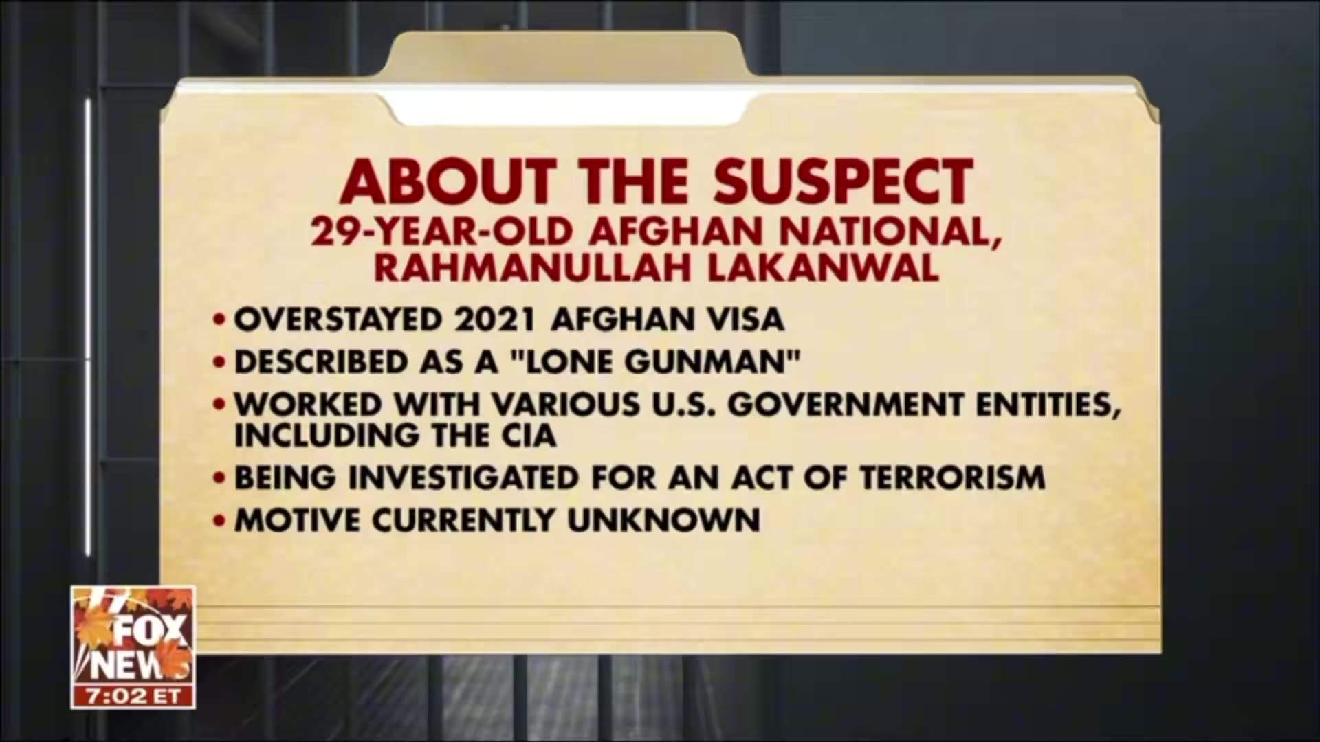 Alleged National Guard shooter Rahmanullah Lakanwal worked with the CIA while serving as a member