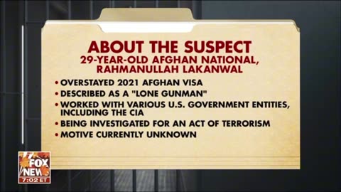 Alleged National Guard shooter Rahmanullah Lakanwal worked with the CIA while serving as a member