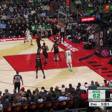 NBA - JT lofts it in to JB for the score inside! Tatum finishes the 1H with 9 assists