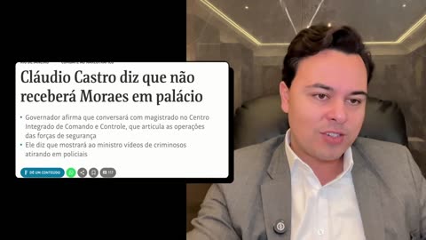 🚨Moraes a caminho do RJ prender Cláudio Castro__HD