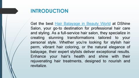 Get the best Hair Balayage in Beauty World