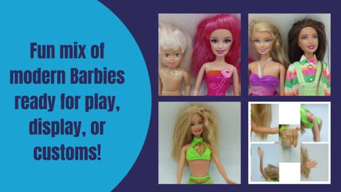 ✨ BARBIE DOLL BUNDLE – LOT OF 5 FASHIONISTAS + MINI DOLL ✨
