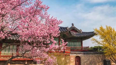 Сакура цветёт в Японии