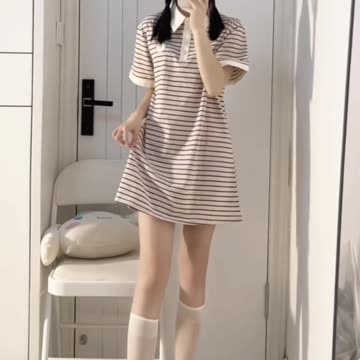 Daily Beauty EP 602 | Bewitching Bright white Skater Skirt Luring Model Pose