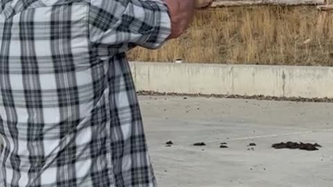 ‘It’s not gonna hurt ya.’ Tim and the boys test the recoil on the .500 Linebaugh