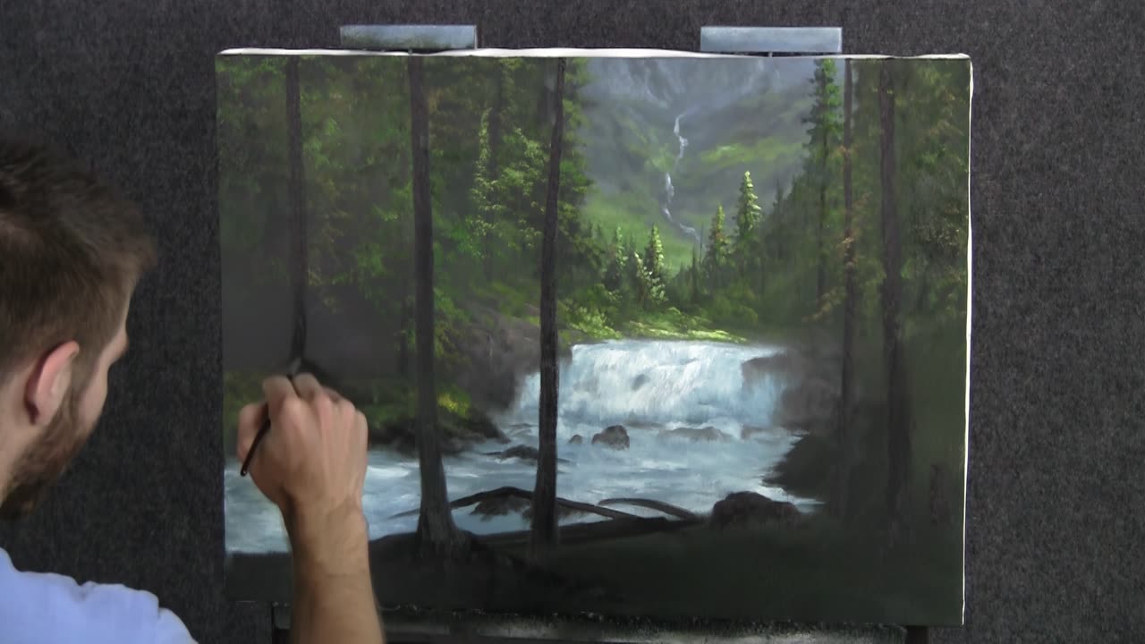 Painting from a Photo | Canadian Waterfall | Paint with Kevin Hill