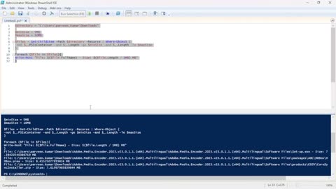 PowerShell Script to Find Files Within a Specific Size Range