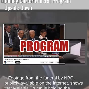 Fact Check: FAKE Photo Shows Melania Trump Holding President Carter Funeral Program Upside Down