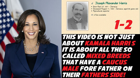 Kamala Harris Is A Child Of Esau, Her Great Grandfather Was A Slave Owner Rapist 1-2